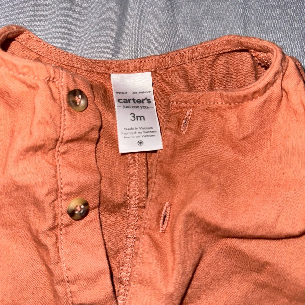 Baby rompers one time used size 3 like new